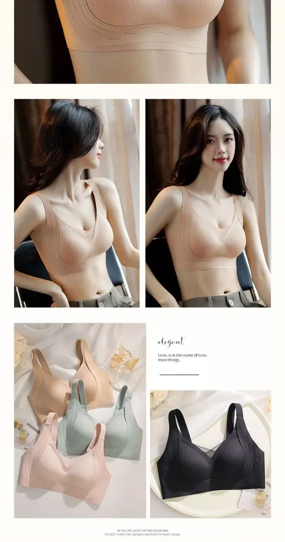 Light Pink Traceless Underwear Women's Anti-Drop Bra — feature 16
