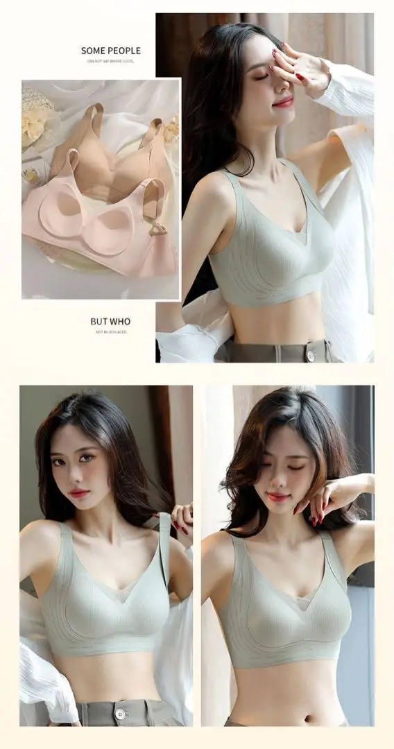 Light Pink Traceless Underwear Women's Anti-Drop Bra — feature 19