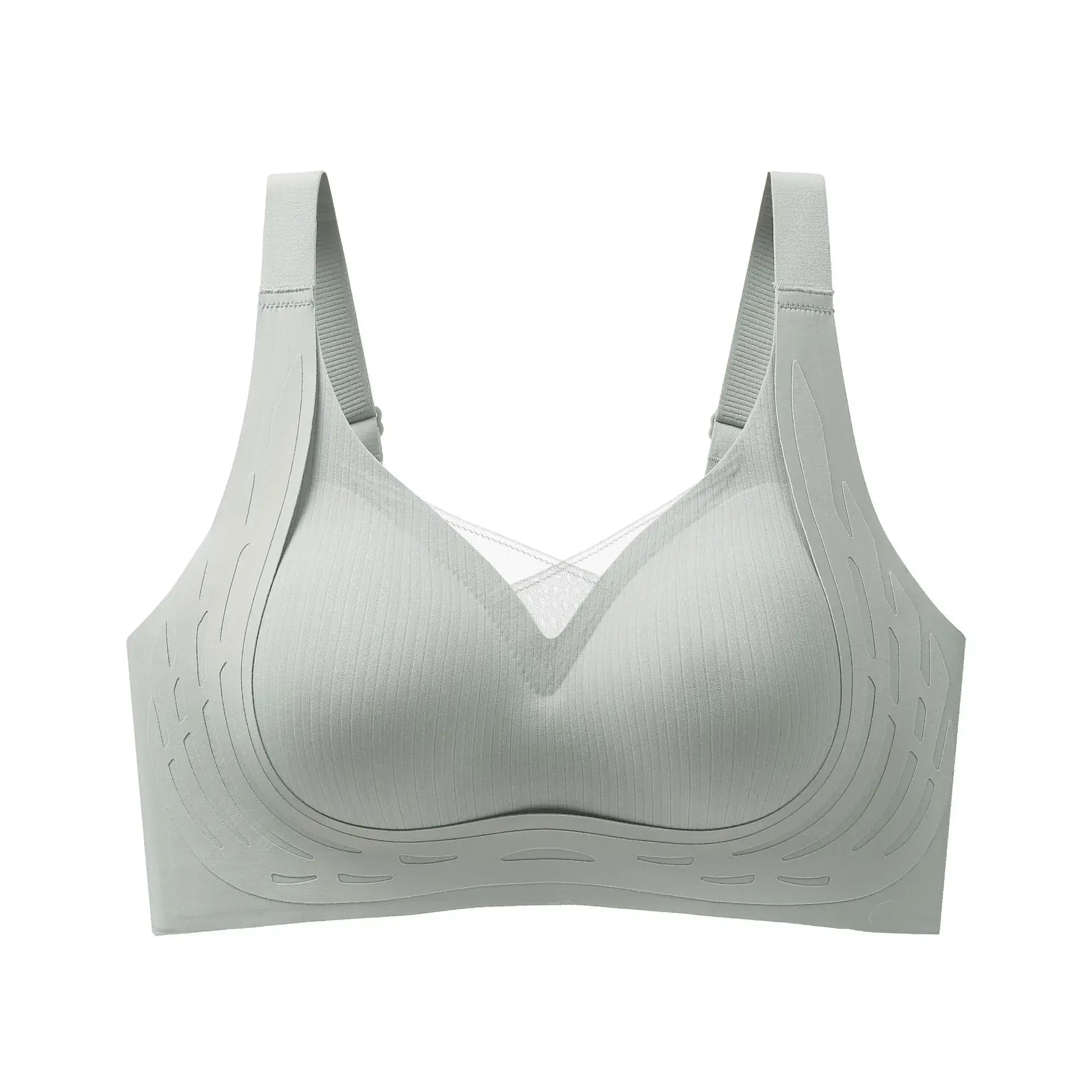 Light Pink Traceless Underwear Women's Anti-Drop Bra - Image 4