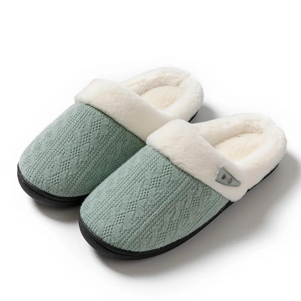 Cross-Border Wholesale Home Fleece Slippers, Home-Use Cotton Slippers, Thick-Soled Warm Cotton Slippers for Autumn and Winter