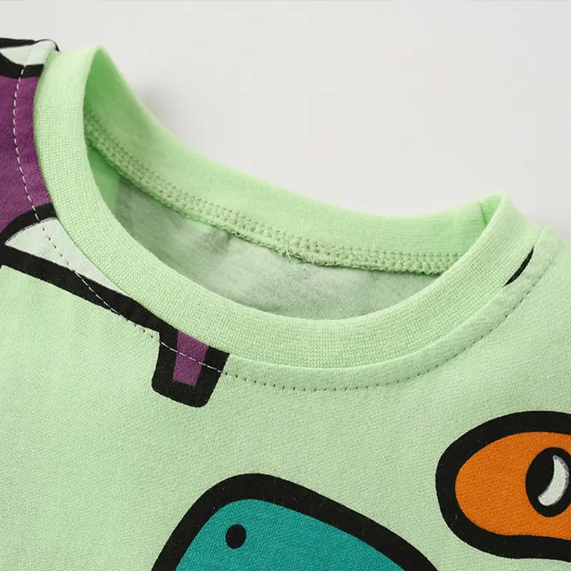 Malwee Boys Dinosaur T-Shirt Green Short Sleeve
