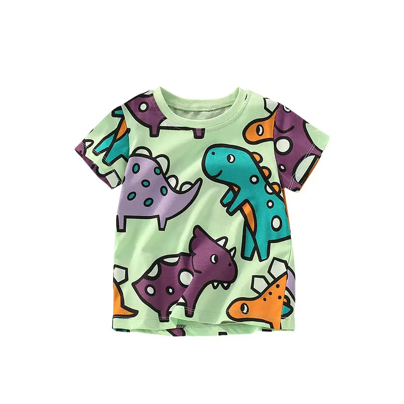 Malwee Boys Dinosaur T-Shirt Green Short Sleeve
