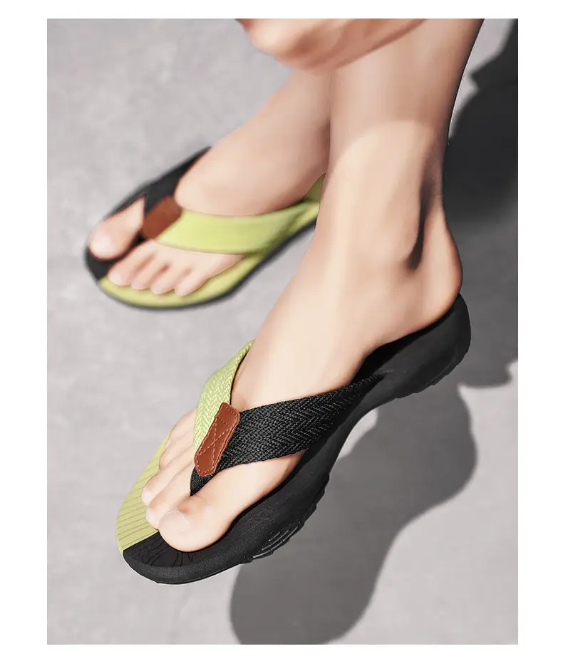 2024 Cross-border Casual Men's Slippers Men's Summer Sandals Korean Style Beach Fashionable Outfit Non-slip Vietnam Flip-flops — feature 12