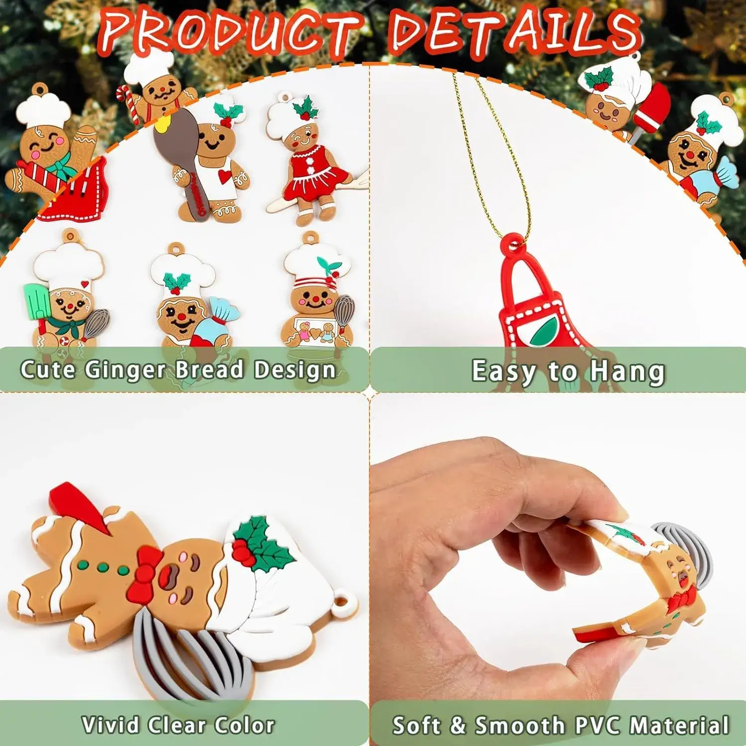 New Cross-Border Christmas Gingerbread Bear Decor Pvc — feature 11