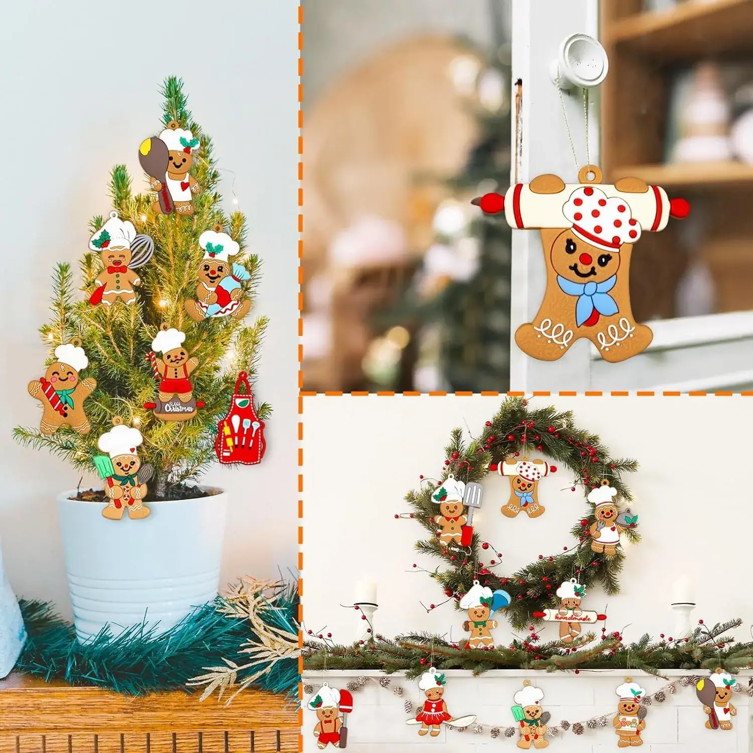 New Cross-Border Christmas Gingerbread Bear Decor Pvc — feature 12