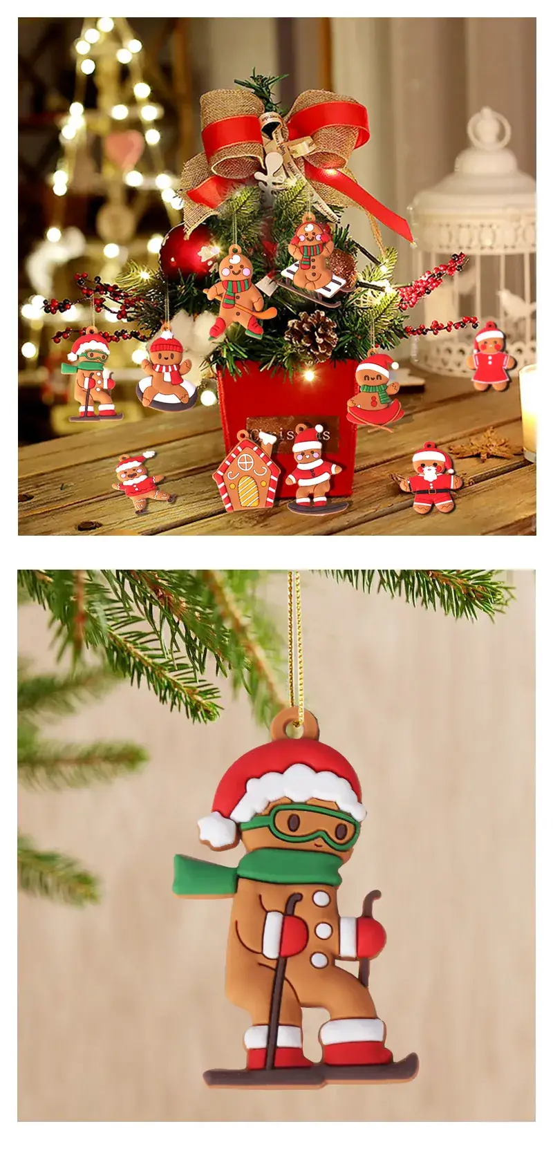 New Cross-Border Christmas Gingerbread Bear Decor Pvc — feature 5