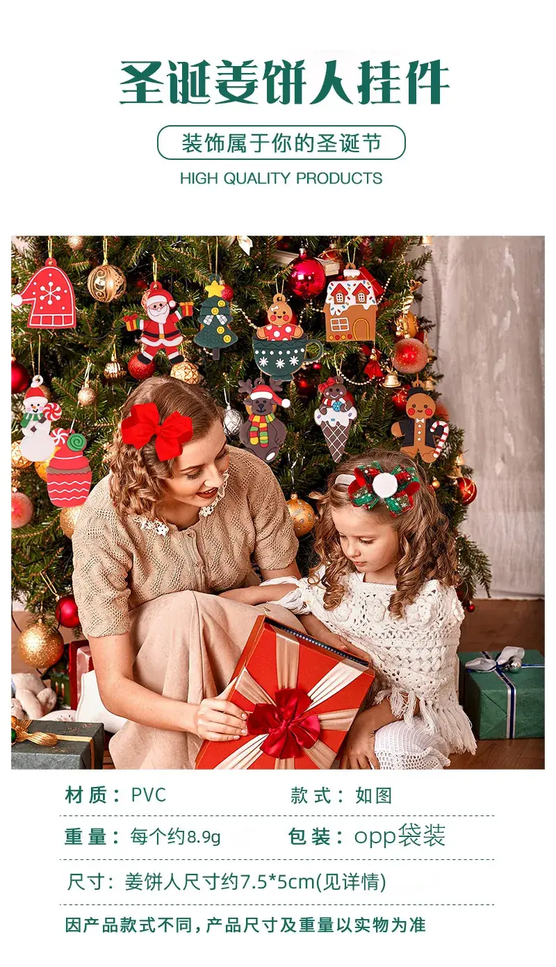 New Cross-Border Christmas Gingerbread Bear Decor Pvc — feature 6