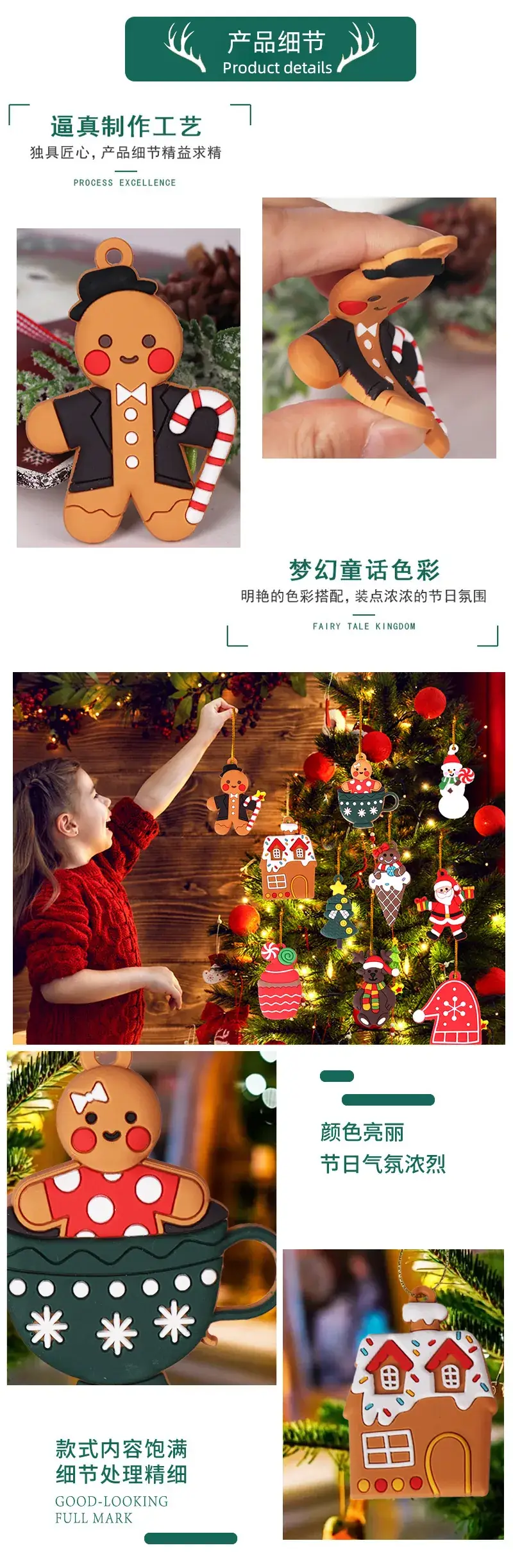 New Cross-Border Christmas Gingerbread Bear Decor Pvc — feature 8