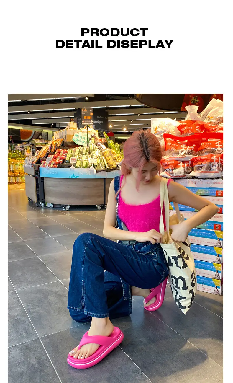 2024 Pink Korean Style Women's Beach Slippers — feature 6