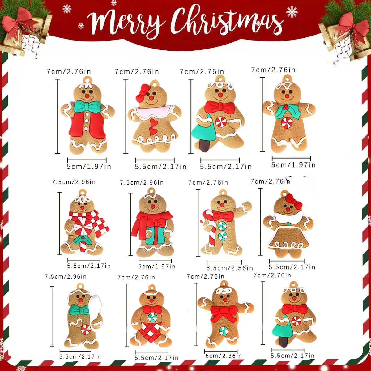 Red Candy Man Christmas Decorations DIY Accessories - Image 2