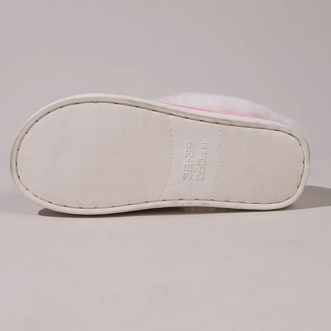 Cross-Border Hot-Selling Fur Slippers with Large Fur Trim, Plush and Warm Cotton Slippers for Winter Home Use, Comfortable and Non-Slip for Couples