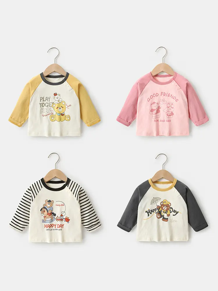 Baby T-Shirt Cotton Long Sleeve Spring Outfit - Image 6