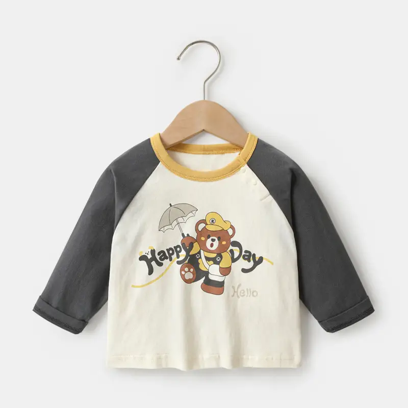Baby T-Shirt Cotton Long Sleeve Spring Outfit - Image 3