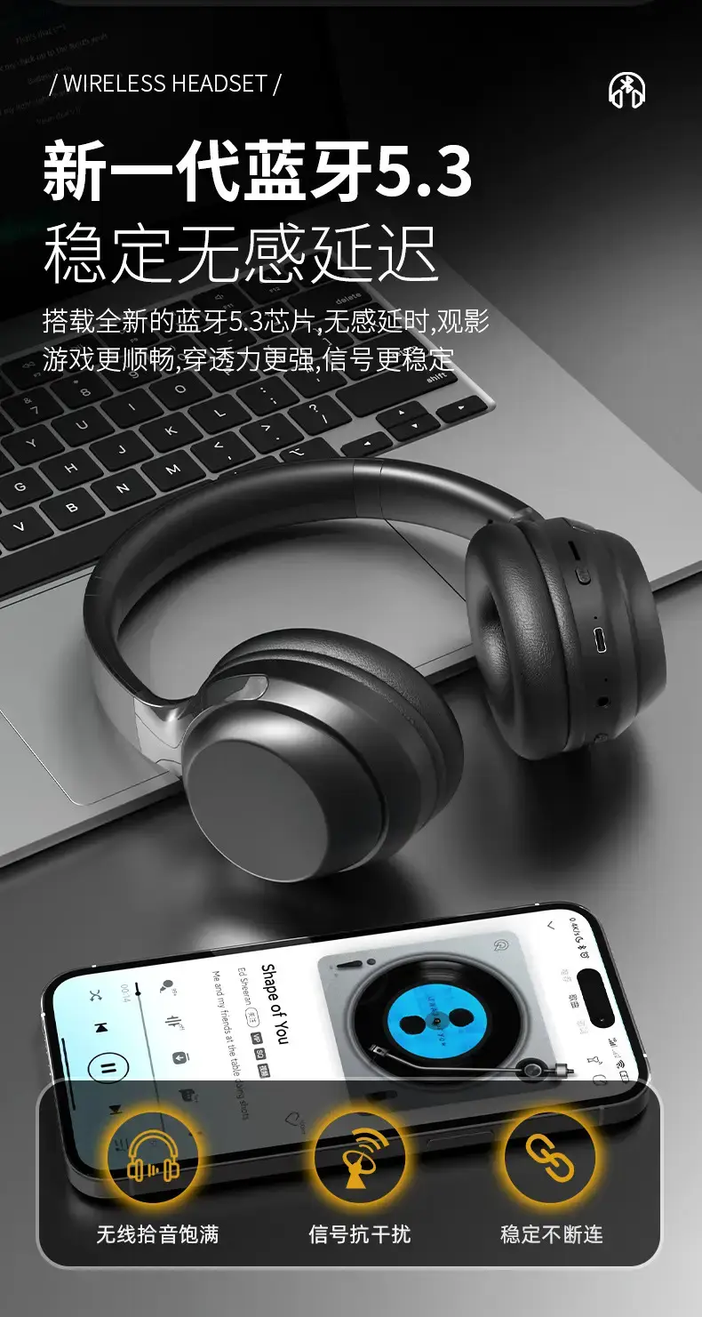 Wireless Bluetooth Headset White Noise Reduction Long Battery — feature 8
