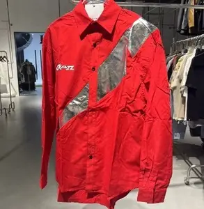 Men's Green Printed Jacket with Logo