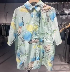 Men's Green Printed Jacket with Logo