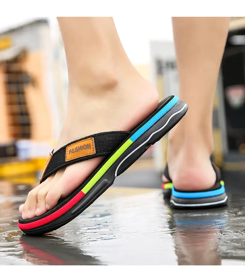 Cross-border flip-flops summer new men's out-of-house non-slip fashion home slippers men's lightweight quick-drying beach sandals — feature 10