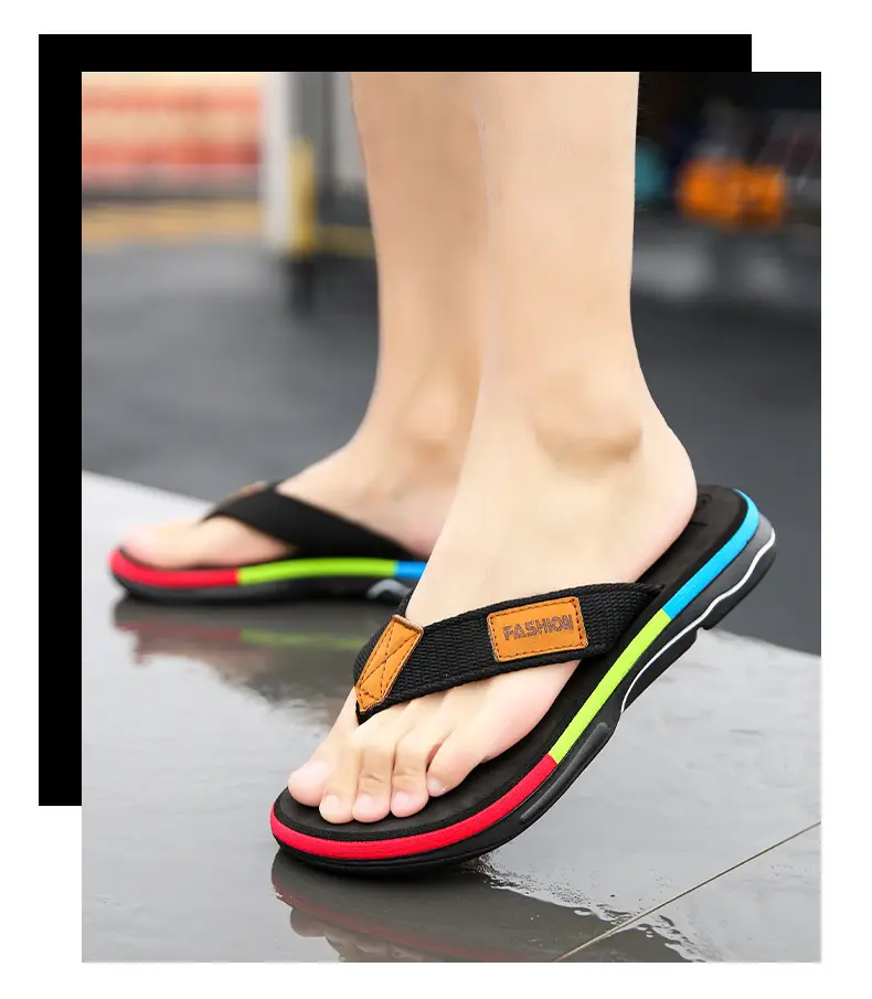 Cross-border flip-flops summer new men's out-of-house non-slip fashion home slippers men's lightweight quick-drying beach sandals — feature 11