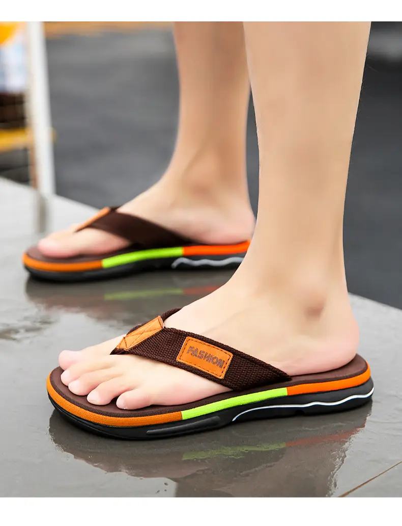 Cross-border flip-flops summer new men's out-of-house non-slip fashion home slippers men's lightweight quick-drying beach sandals — feature 13