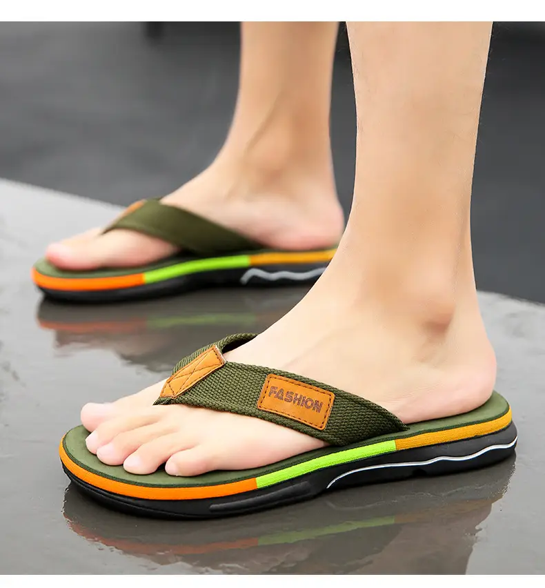 Cross-border flip-flops summer new men's out-of-house non-slip fashion home slippers men's lightweight quick-drying beach sandals — feature 18