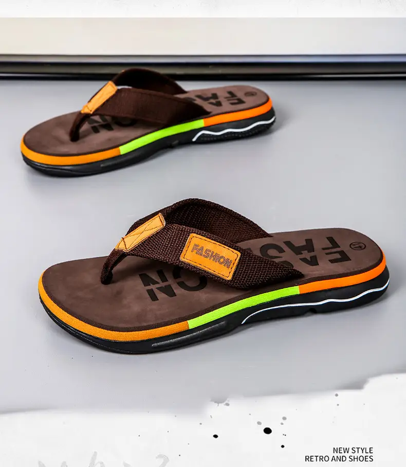Cross-border flip-flops summer new men's out-of-house non-slip fashion home slippers men's lightweight quick-drying beach sandals — feature 2