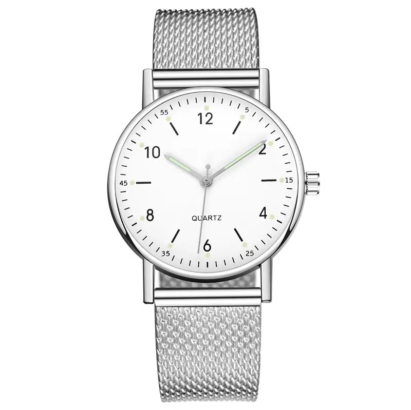 Women's Mesh Belt Quartz Watch Black Dial