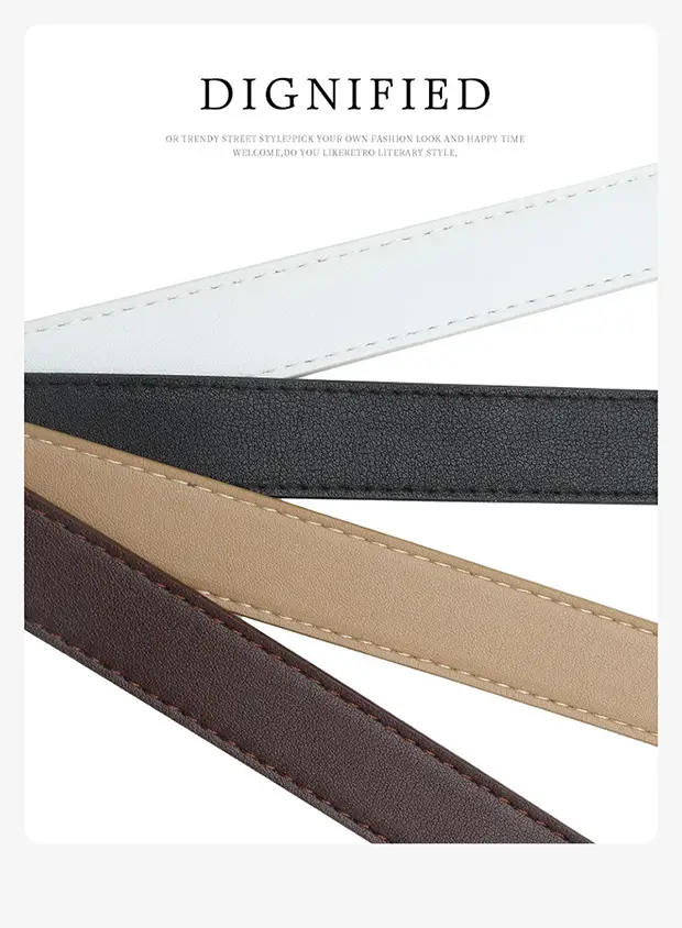 Black Wide Belt with Striped Buckle for Summer Wear — feature 13