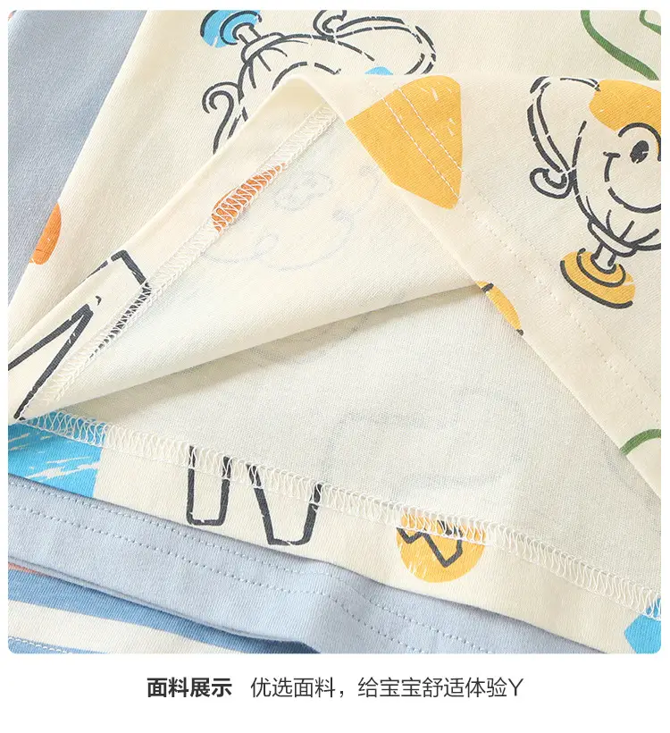 Baby T-Shirts Cartoon Print Summer Wear Blue Striped — feature 11
