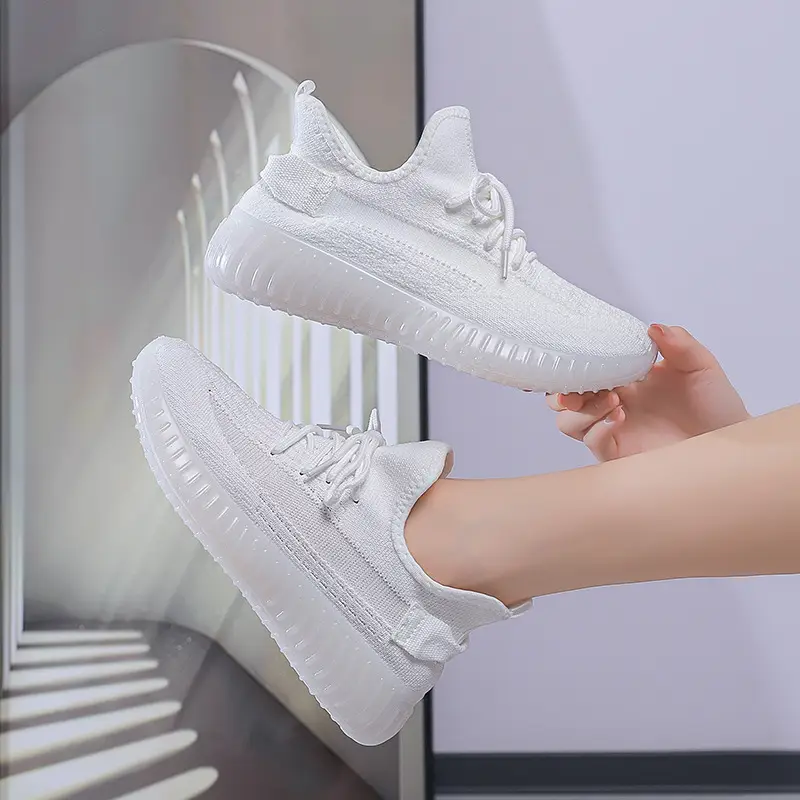 Women's Flying Woven Jelly Shoes White 2024