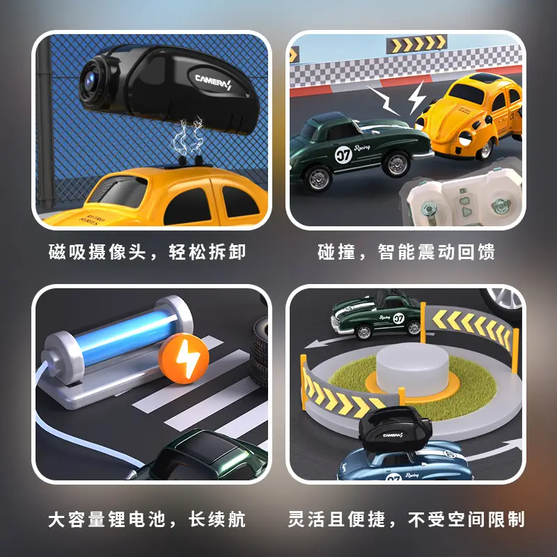 Full scale mini remote control car wireless WIFI with camera children toy RC racing model classic car car