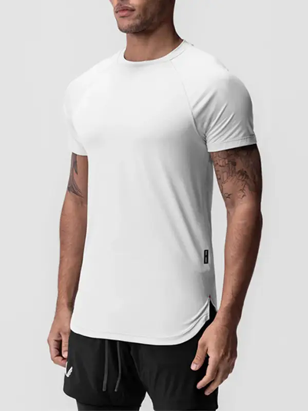 Men Black Short Sleeve T-Shirt American Style