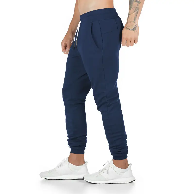 Men's Black Casual Sports Pants with Elastic Waist — feature 6