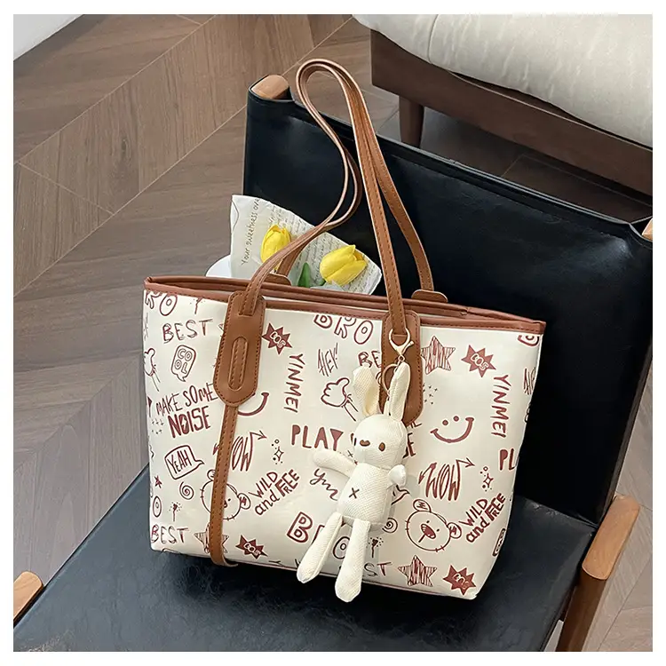 Women's Cartoon Print Shoulder Bag 2024 Spring Summer