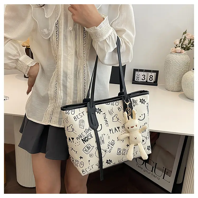 Women's Cartoon Print Shoulder Bag 2024 Spring Summer