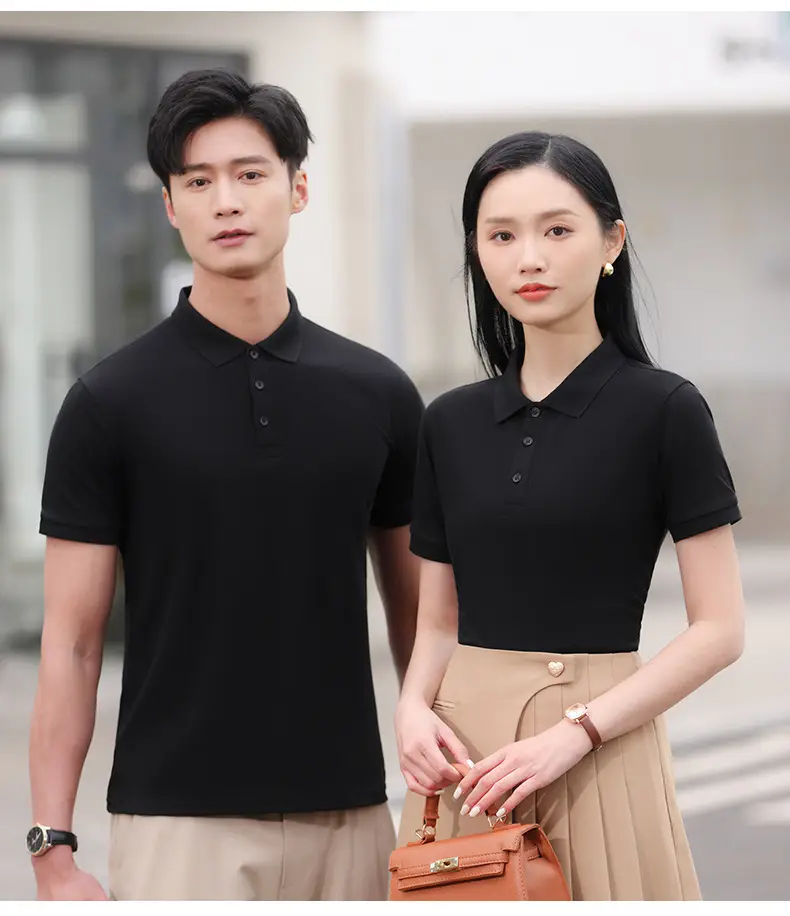 Black 3D Embroidered Polo Shirt for Men — feature 23
