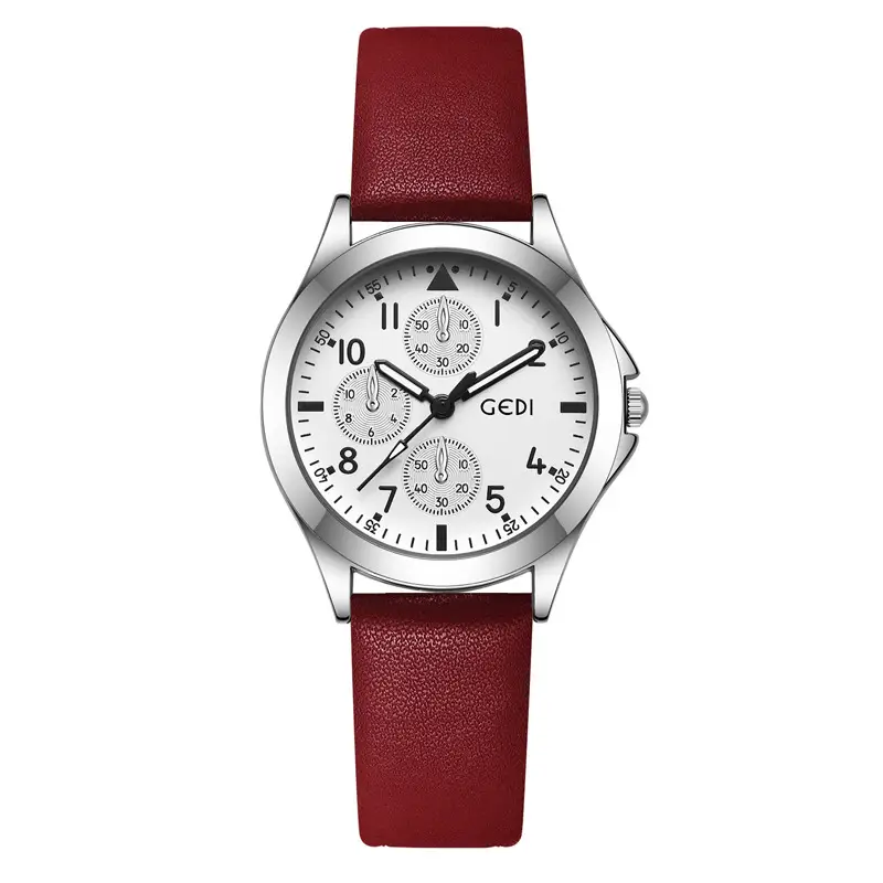 Goldie Men's Classic Belt Watch Silver Dial Black Strap