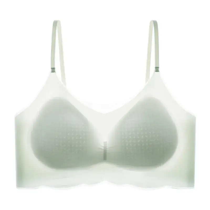 Women's Skin-Friendly Push-Up Bra Cream Green