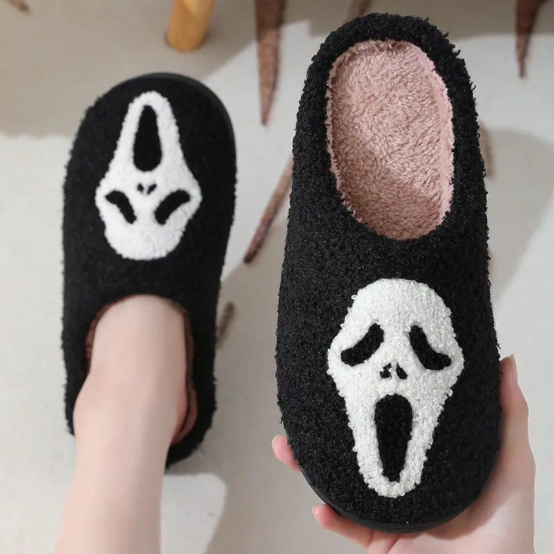 Cross-border New Winter Halloween Cotton Slippers Home Comfortable Men's and Women's Couple's Thick-soled Warm Indoor Cotton Slippers
