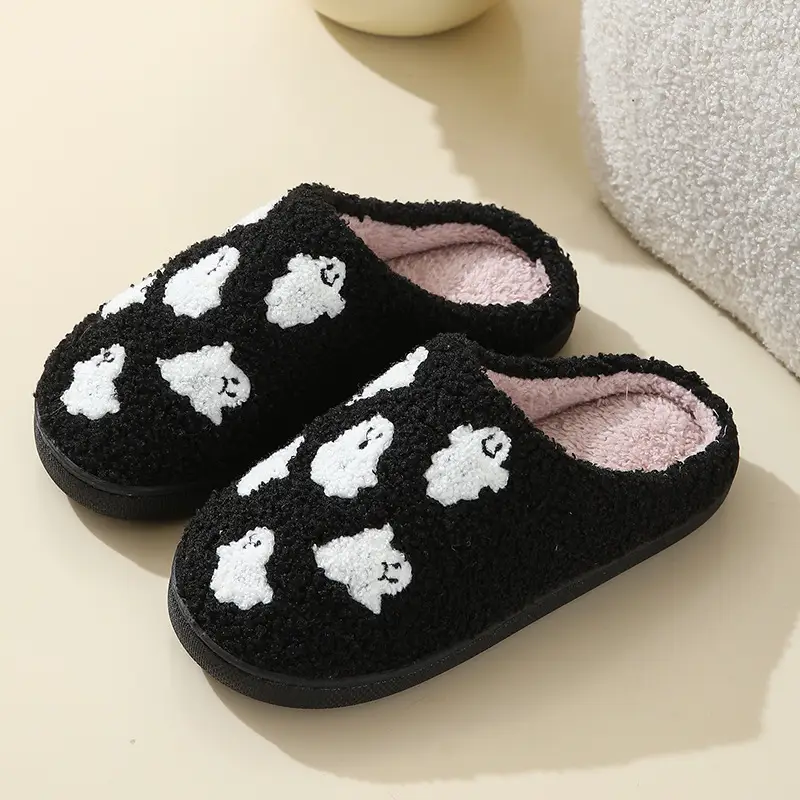 Cross-border New Winter Halloween Cotton Slippers Home Comfortable Men's and Women's Couple's Thick-soled Warm Indoor Cotton Slippers