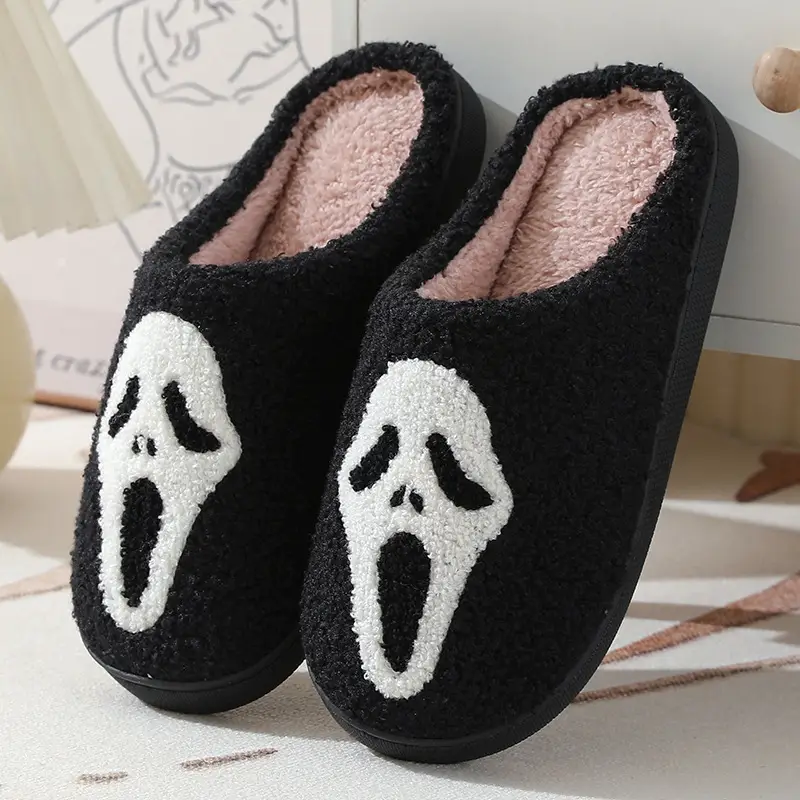 Cross-border New Winter Halloween Cotton Slippers Home Comfortable Men's and Women's Couple's Thick-soled Warm Indoor Cotton Slippers