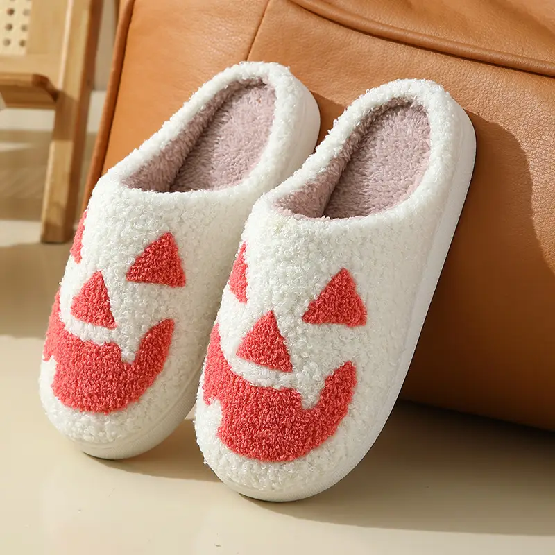 Cross-border New Winter Halloween Cotton Slippers Home Comfortable Men's and Women's Couple's Thick-soled Warm Indoor Cotton Slippers
