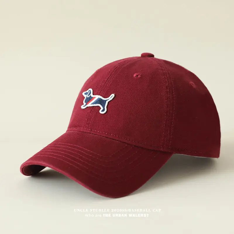 Uncle Stubble Baseball Cap Puppy Embroidered Grey — feature 11