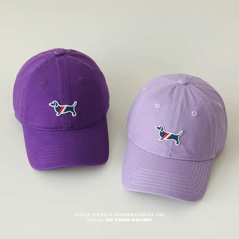 Uncle Stubble Baseball Cap Puppy Embroidered Grey — feature 13