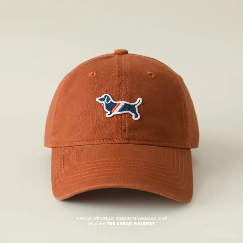 Uncle Stubble Baseball Cap Puppy Embroidered Grey — feature 9