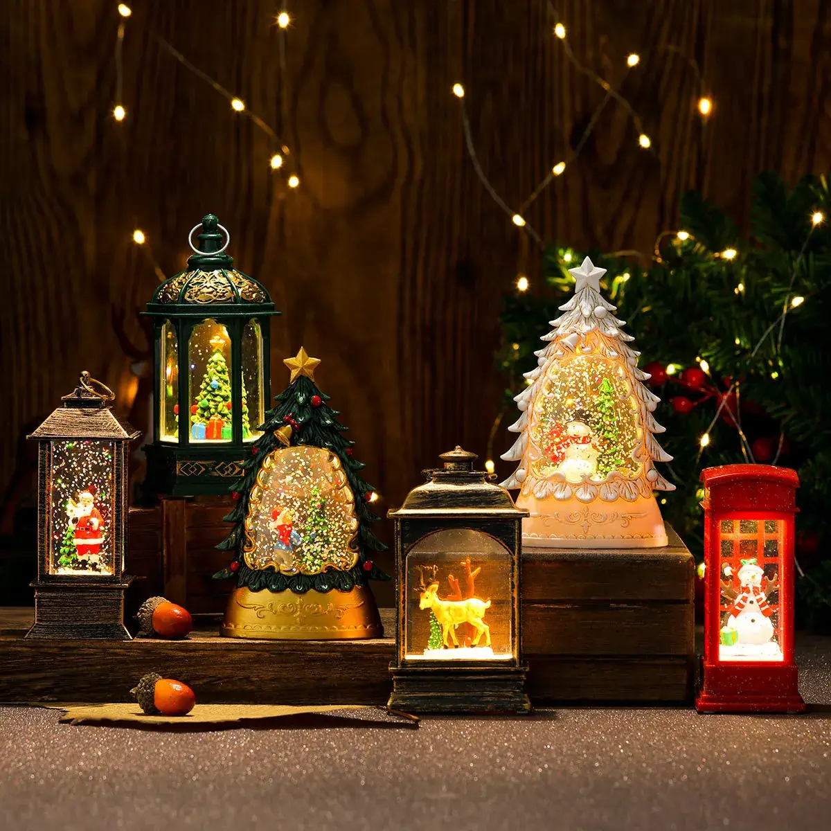 Christmas Glowing Candle Lamp Small Wind Light Night Light - Image 37