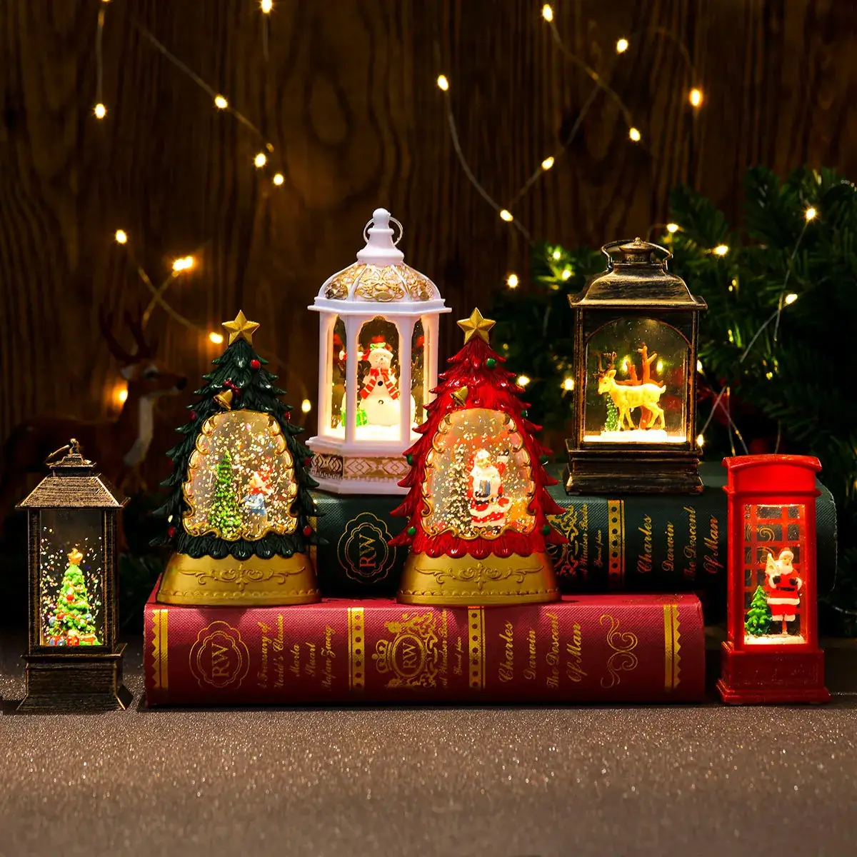 Christmas Glowing Candle Lamp Small Wind Light Night Light — feature 1