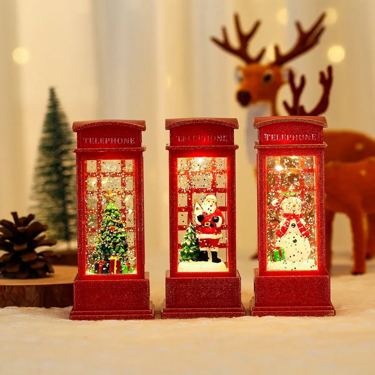 Christmas Glowing Candle Lamp Small Wind Light Night Light — feature 11