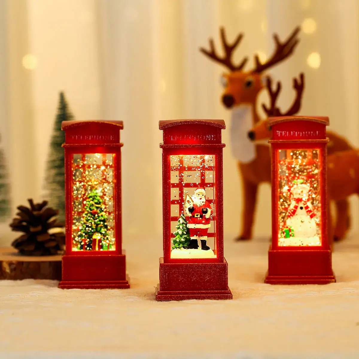 Christmas Glowing Candle Lamp Small Wind Light Night Light — feature 12