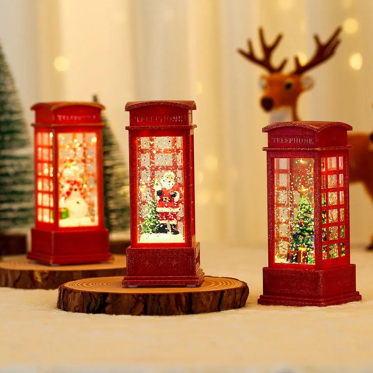 Christmas Glowing Candle Lamp Small Wind Light Night Light — feature 13