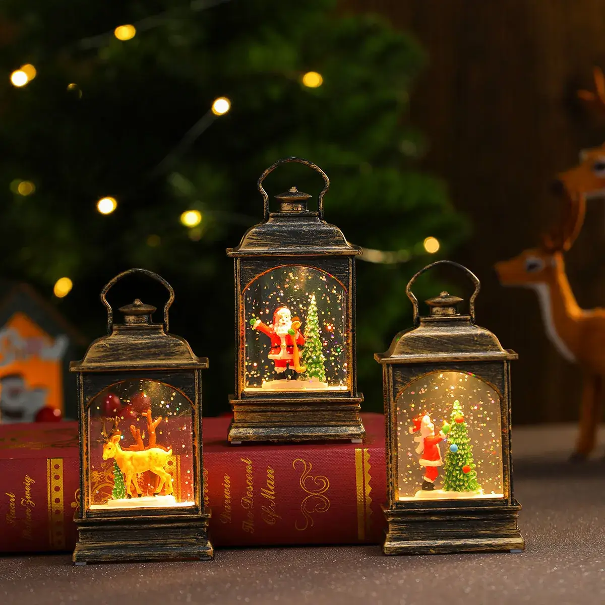 Christmas Glowing Candle Lamp Small Wind Light Night Light — feature 21